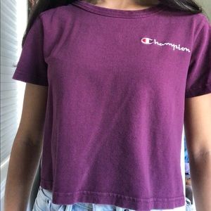 maroon/dark purple champion top
